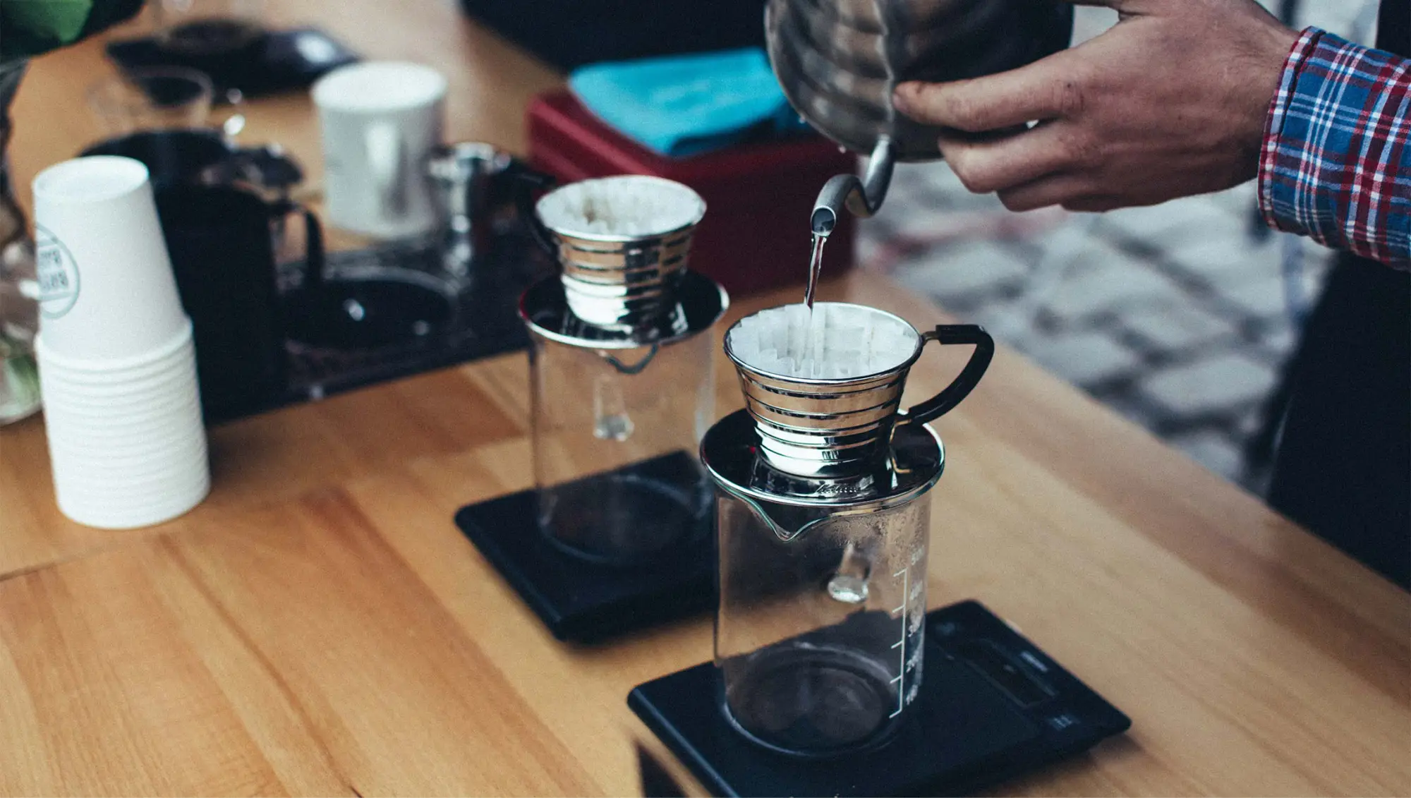 Man making coffee